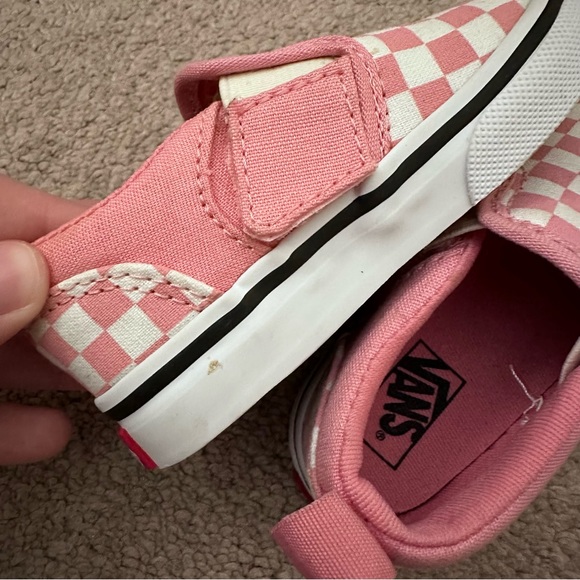 Vans little girl toddler pink checkered slip on sneakers size 5 - Picture 4 of 7